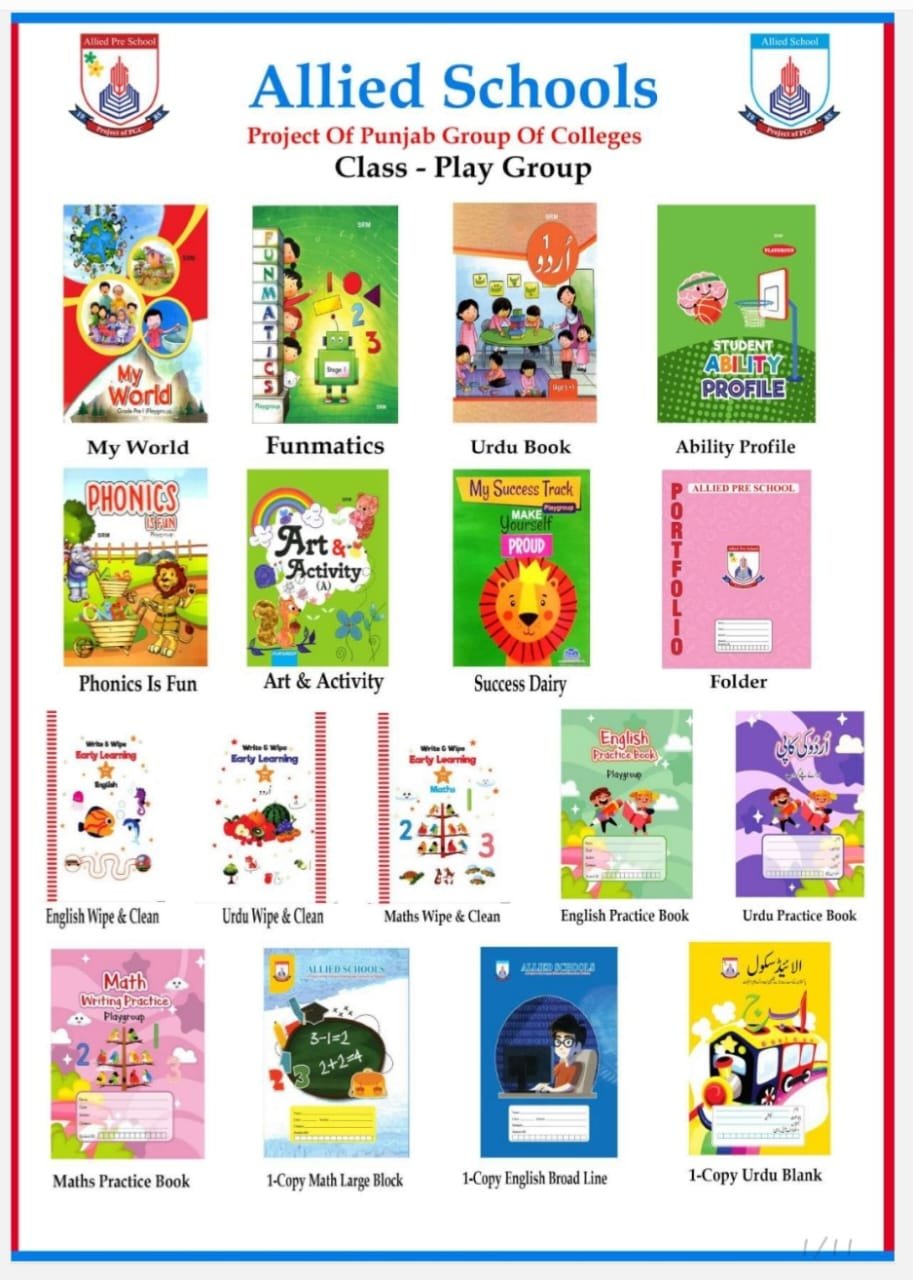 class Play Group complete bookpack Art and Activity for Nursery Class | Allied School Curriculum Age 4+